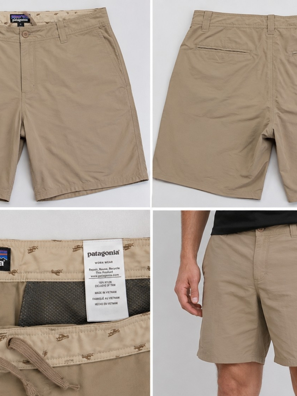 Patagonia Men’s Flat Front Chino Shorts — Khaki/Tan
